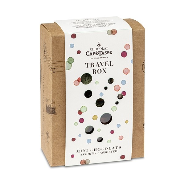 Cafe-Tasse Travel Box Assorted Chocolate Mini-Bars Gift Box - 50 pc - 450 g