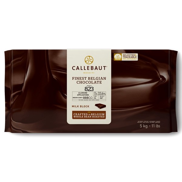 Callebaut 823NV Natural Vanilla 33% Milk Chocolate Bloc - 5kg 823NV-132