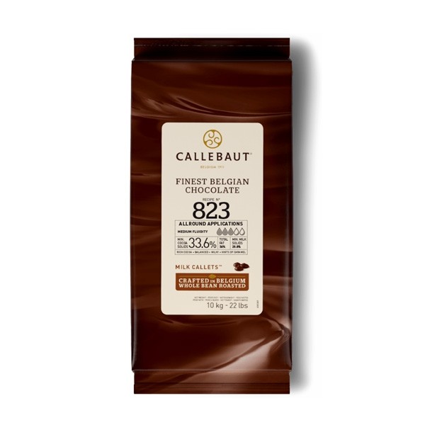 Callebaut 823NV Natural Vanilla 33% Milk Chocolate Callets - 10 kg 823NV-595