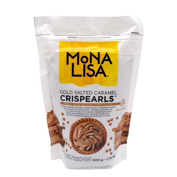 Callebaut - Mona Lisa Gold Salted Caramel Crispearls Bag - 800g CHF-CC-CRISP-02B