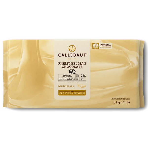 Callebaut W2NV Natural Vanilla 28% White Chocolate Bloc - 5kg W2NV-132