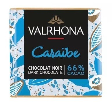 Valrhona Caraïbe 66% Dark Chocolate Napolitain Single - 5g 0511