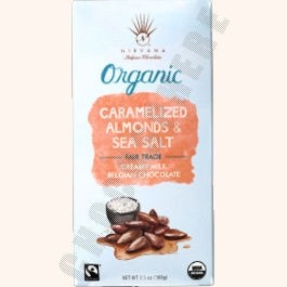 Organic Caramelized Almonds & Sea Salt Milk Chocolate Bar 3.5oz