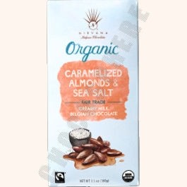 Organic Caramelized Almonds & Sea Salt Milk Chocolate Bar 3.5oz
