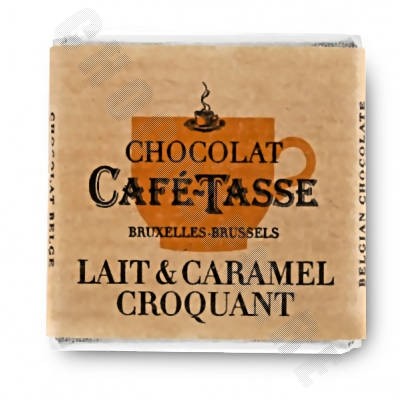 Cafe-TasseLait Caramel Croquant 38% Milk Chocolate & Caramel Napolitains Bag - 4kg 6007n