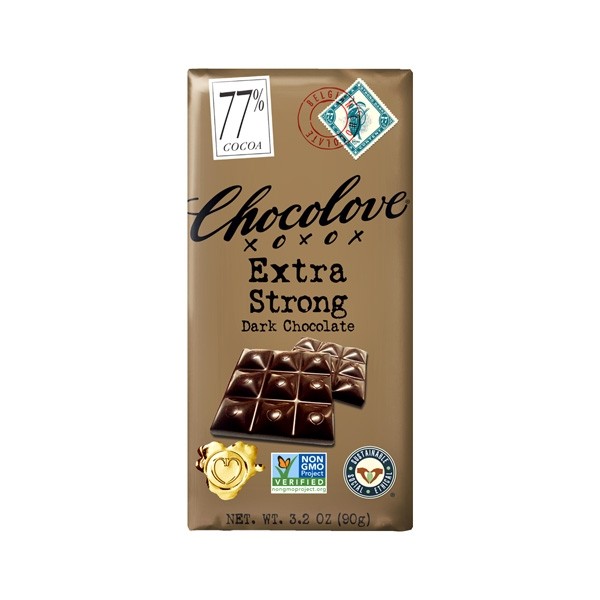 Chocolove Extra Strong 77% Dark Chocolate Bar - 90g