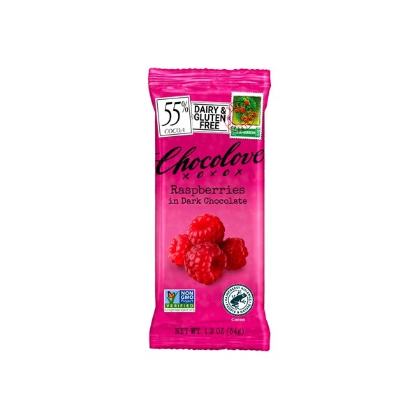 Chocolove Raspberries in 55% Dark Chocolate Mini-Bar - 34g
