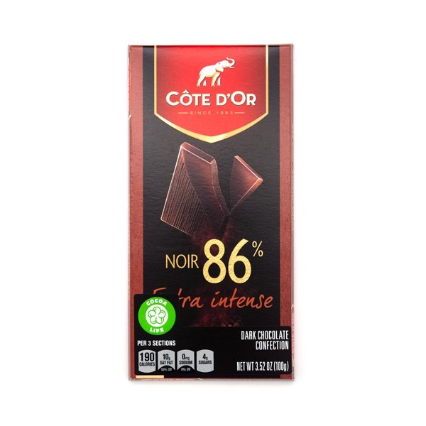 Cote d'Or Experiences Noir Intense 86% Extra Bittersweet Dark Chocolate Bar - 100 grams 16800
