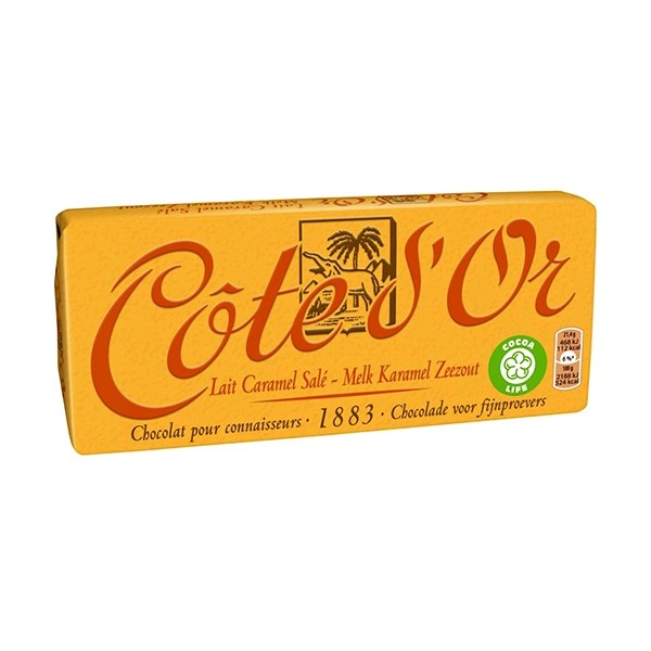 Cote d'Or Lait Caramel Sale Connoisseur Milk Chocolate Salted Caramel Bar - 150 g