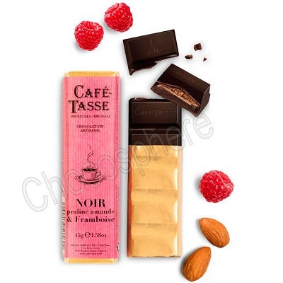 Noir Praline Amande & Framboise 45g Bar