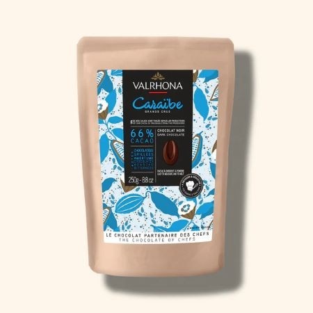 Caraïbe Les Feves 66% Dark Chocolate Couverture Discs - 250g