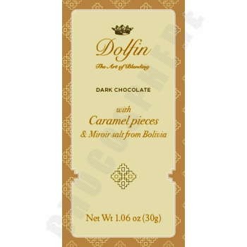 Dark Chocolate with Caramel Nibs & Bolivian Mirror Salt Mini Bar 30g