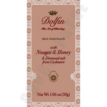 Milk Chocolate with Nougat, Honey & Kashmir Diamond Salt Mini Bar 30g