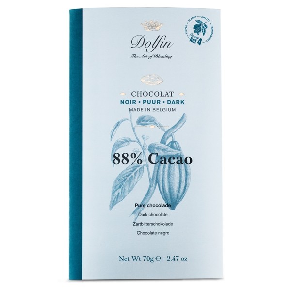 Dark 88% Cacao Chocolate Bar 70g