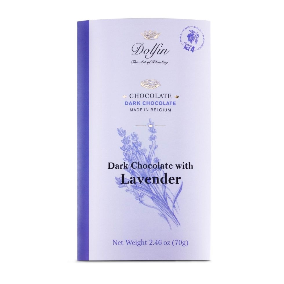 Dark Chocolate Bar with Lavender 70g
