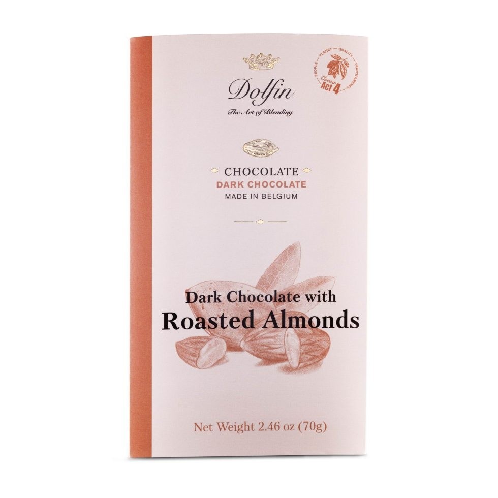 Dark Chocolate with Roasted Almonds Bar 70g