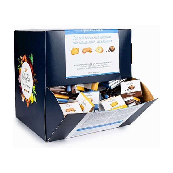 Dolfin Assorted Milk & Dark Chocolate Cookie Napolitans Box - 1.8kg 3105