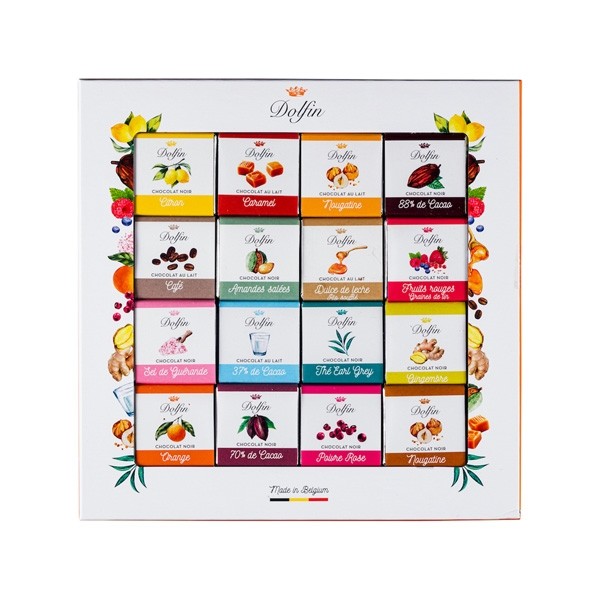 Dolfin Large Panache Assorted Milk & Dark Chocolate Napolitains Box - 48 pc - 216 g 97706