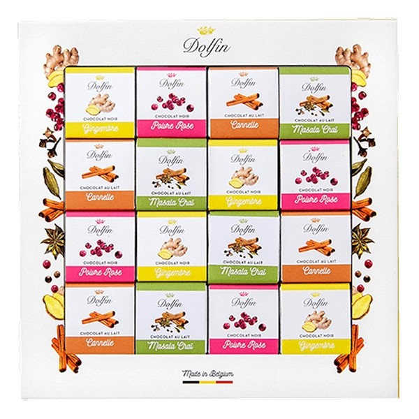 Dolfin Large Spiced Assorted Chocolate Napolitains Box - 48 pc - 216 grams