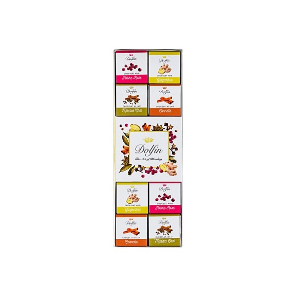 Dolfin Spiced Assorted Chocolate Napolitains Box - 24 pc - 108 grams 8042