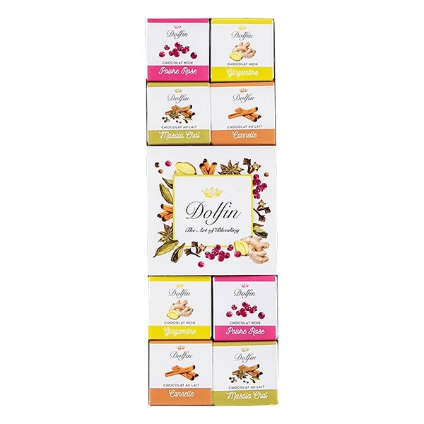 Spiced Assorted Chocolate Napolitains Box - 24 pc - 108 grams 8042