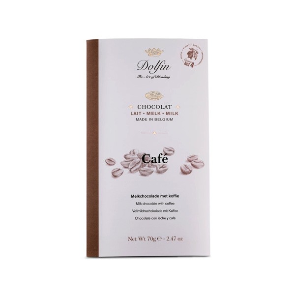 Dolfin 37% Milk Chocolate with Coffee Bar - 70 grams