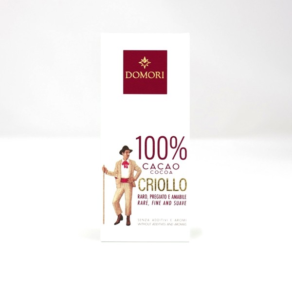 Domori Criollo 100% Single Origin Dark Chocolate Bar - 50 g