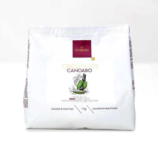 Domori Criollo Canoabo 62% Single Origin Dark Chocolate Drops - 1kg CP62CA