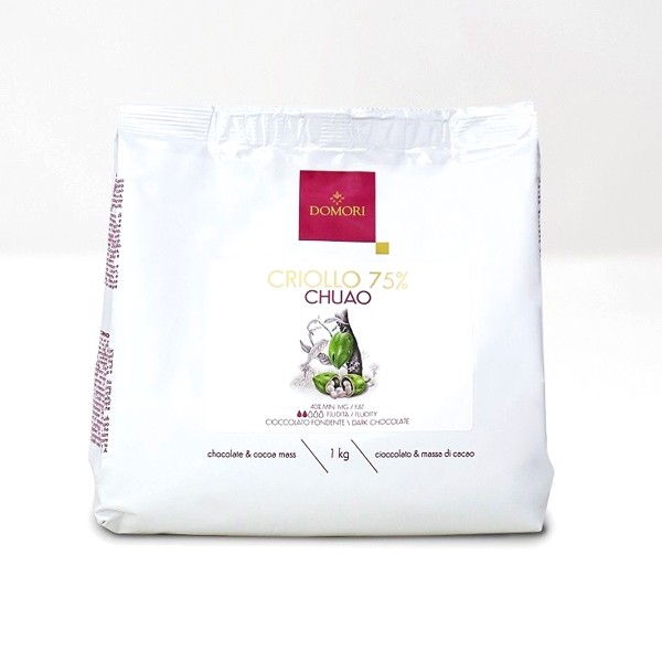 Domori Criollo Chuao 75% Single Origin Dark Chocolate Drops - 1kg CP75CH
