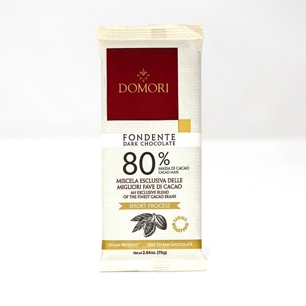 Domori Fondente 80% Dark Chocolate Large Bar - 75 g