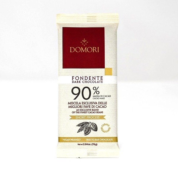 Domori Fondente 90% Dark Chocolate Large Bar - 75 g