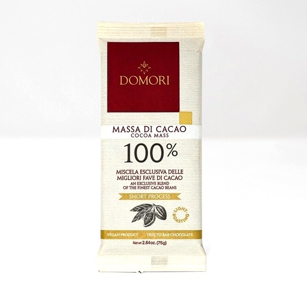 Domori Massa di Cacao 100% Dark Chocolate Large Bar - 75 g