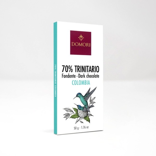 Domori Trinitario Colombia 70% Single Origin Dark Chocolate Bar - 50 grams 08136