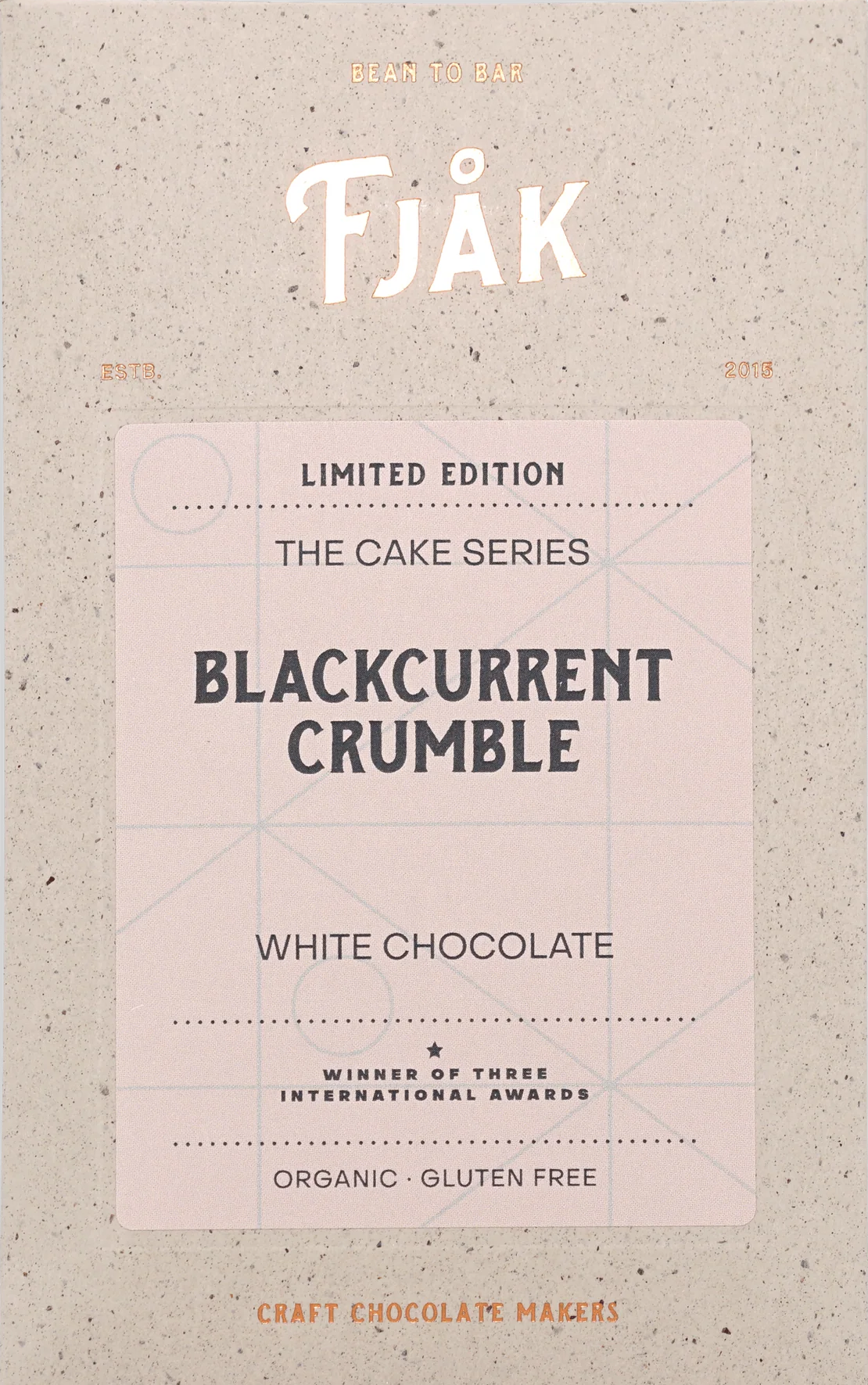 Blackcurrent Crumble 35% White Chocolate Bar - 60g