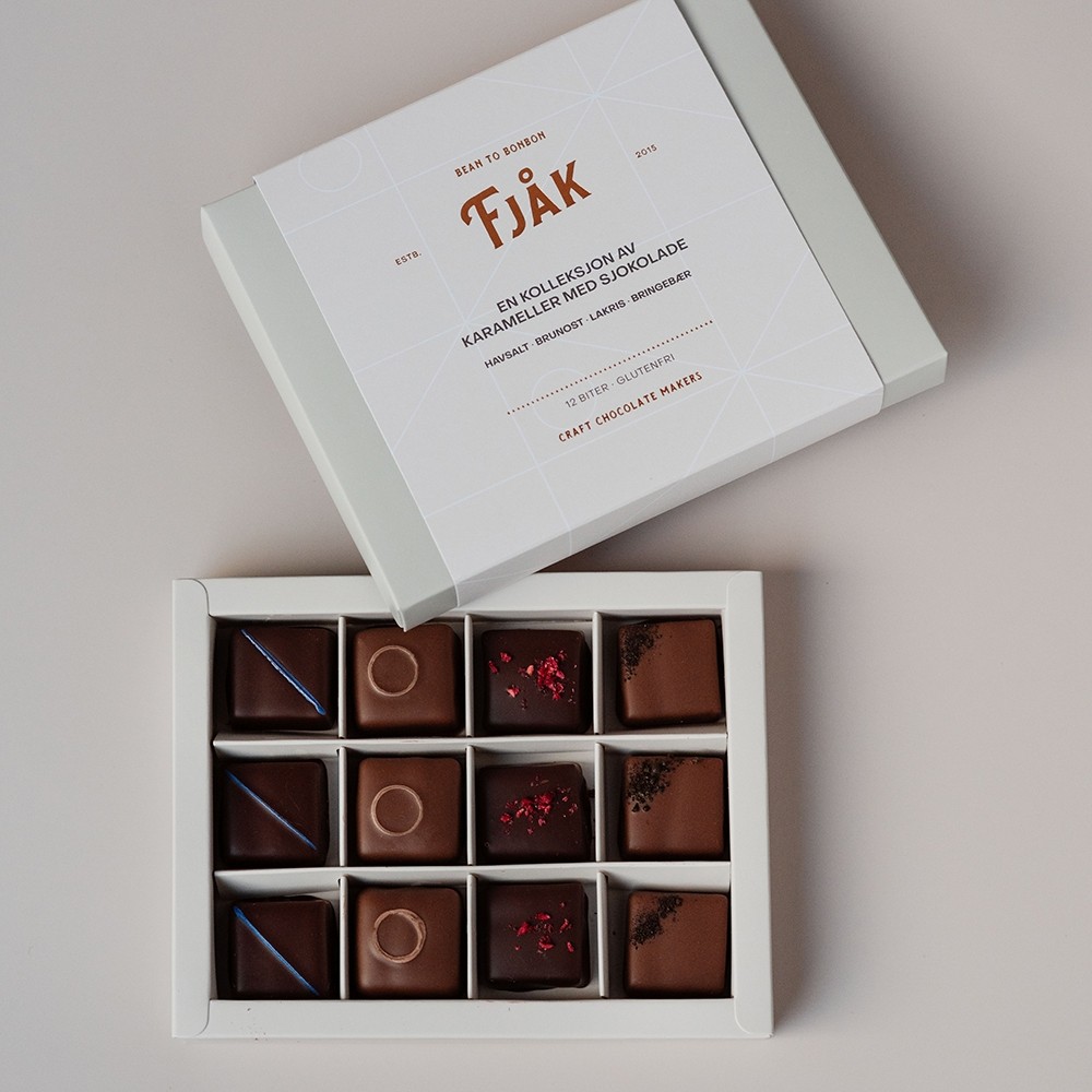 Fjak Mixed Caramels in Chocolate Box - 150 grams 22077