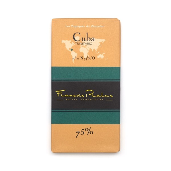 Francois Pralus Cuba 75% Single Origin Dark Chocolate Bar - 100 grams