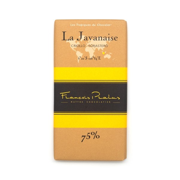 Francois Pralus La Javanaise 75% Single Origin Dark Chocolate Bar - 100 grams