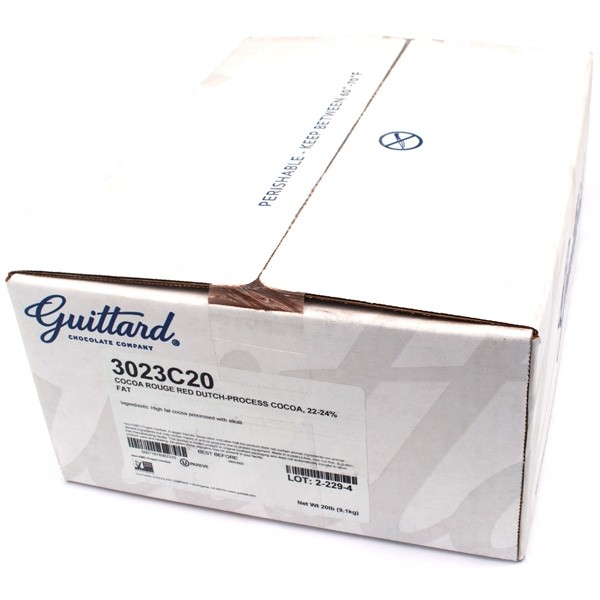 Guittard Cocoa Rouge Red Dutched Cocoa Powder Box - 20 lb 3023