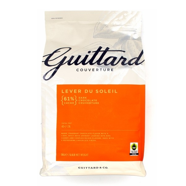 Guittard Lever du Soleil 61% Dark Chocolate Couverture Wafers - 3kg 3610