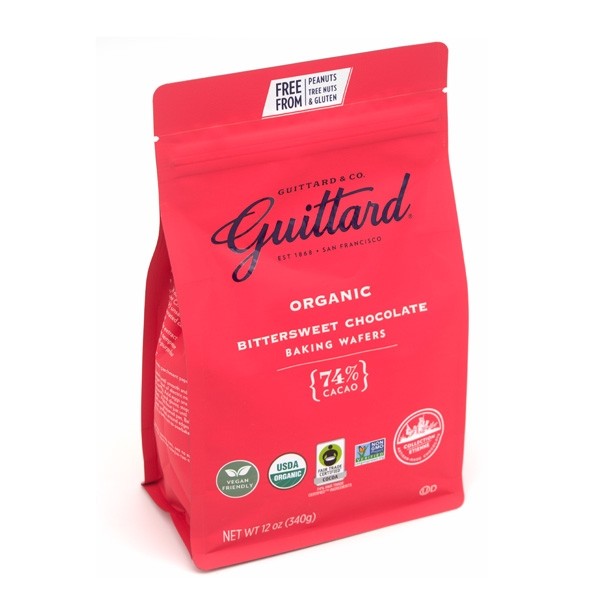 Guittard Organic 74% Bittersweet Dark Chocolate Baking Wafers - 340 grams 7740