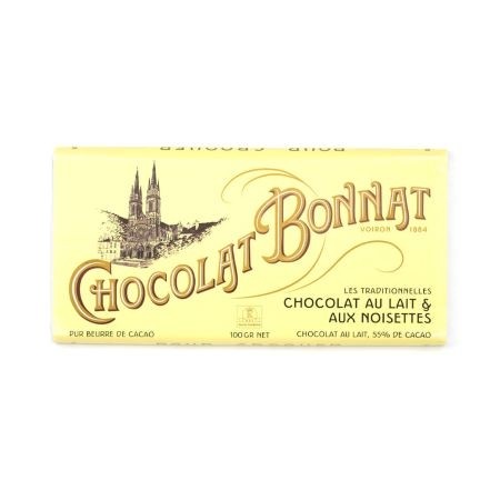 Bonnat 55% Milk Chocolate & Hazelnut Bar - 100g – Chocosphere