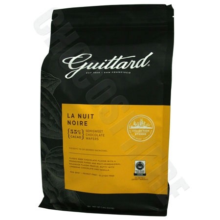 Guittard La Nuit Noire 55% Dark Chocolate Couverture Wafers - 3kg 3550 C26FT 3550C26FT