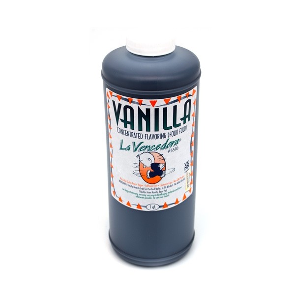 La Vencedora Four Fold Concentrated Mexican Vanilla Flavoring - 1 Quart