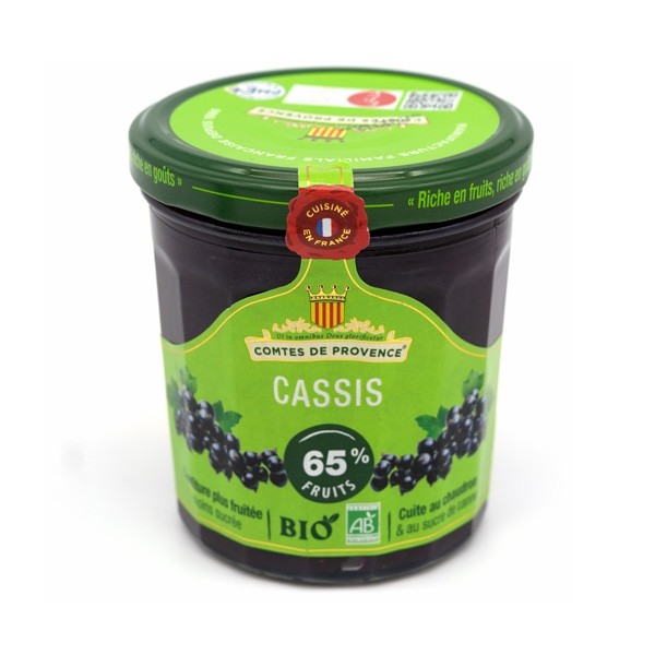 Les Comtes de Provence Cassis BIO Blackcurrant Spread - 350 grams
