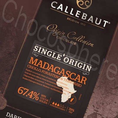 Callebaut Madagascar 64% Single Origin Dark Chocolate Callets Bag - 1kg CHD-Q67MAD-2B-U75