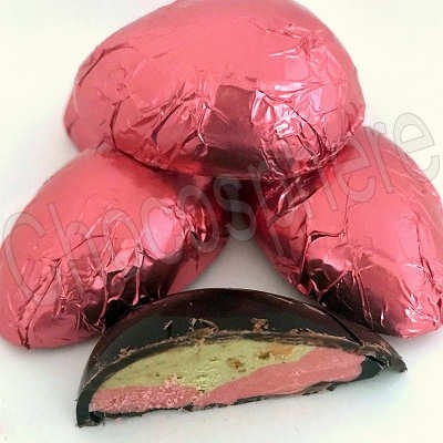 Strawberry-Pistachio Filled Half Egg