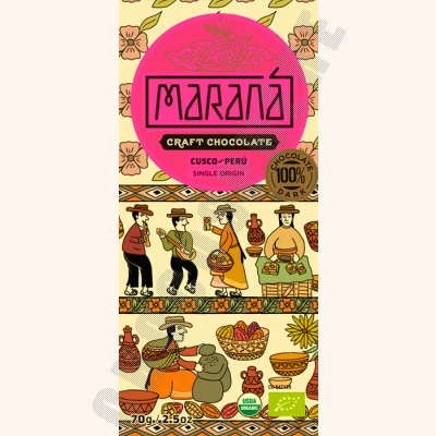 Cusco Dark Chocolate Bar - 100% Cacao - 70g