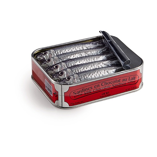 Michel Cluizel 39% Milk Chocolate Sardines Tin - 5-pc - 75 grams 14035