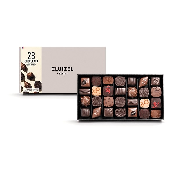 Michel Cluizel Assorted Dark and Milk Chocolate Truffles Box - 28 pc - 305g 13728