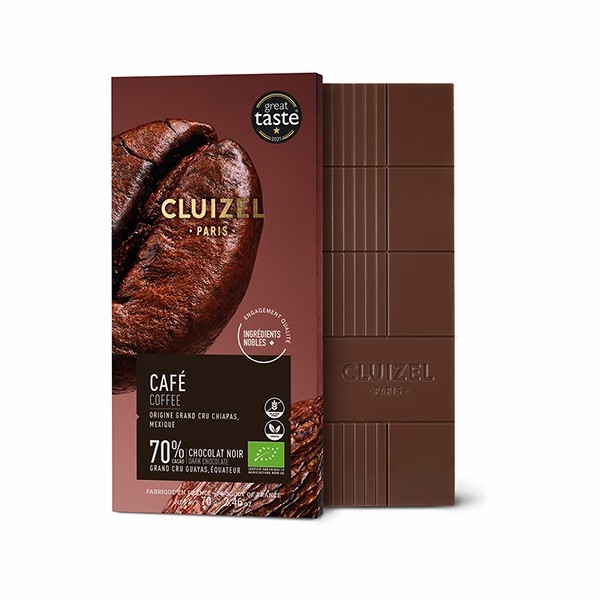 Michel Cluizel Café BIO 70% Single Origin Dark Chocolate & Coffee Bar - 70g 12311